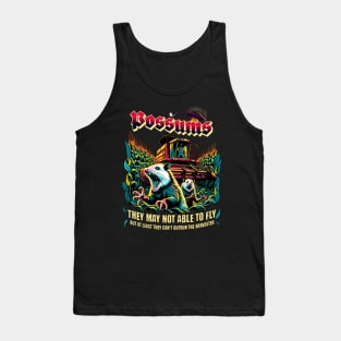 Possum Apocalypse Funny Inappropriate, Opossum Tshirt rude from Men and Wemen, retro vintage hilarious gift corn field Tank Top